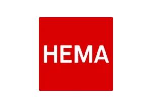 Logo Hema rouge et blanc