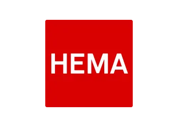 Logo Hema rouge et blanc