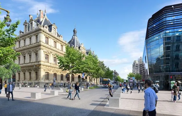La rue Grenette telle que le projet « Presqu'île à Vivre » le prévoit